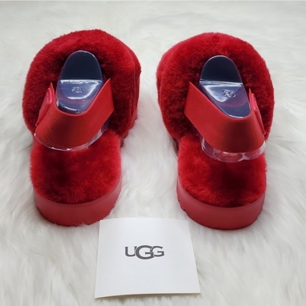 UGG Super Fluff Slipper Ribbon Red - Picture 12 of 16